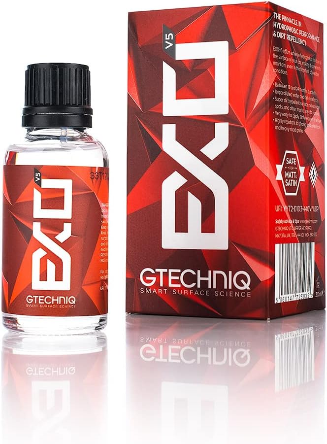 Gtechniq - EXO Ultra Durable Hydrophobic Coating v5 - Protect Your Paint, Add Gloss, Repel Contaminants, Resists Chemicals, Get Rid of Water-Spots (30 milliliters) - Image 1